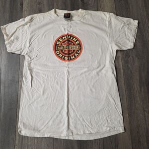 Harley Davidson White Shirt Lake Tahoe Nevada Size L